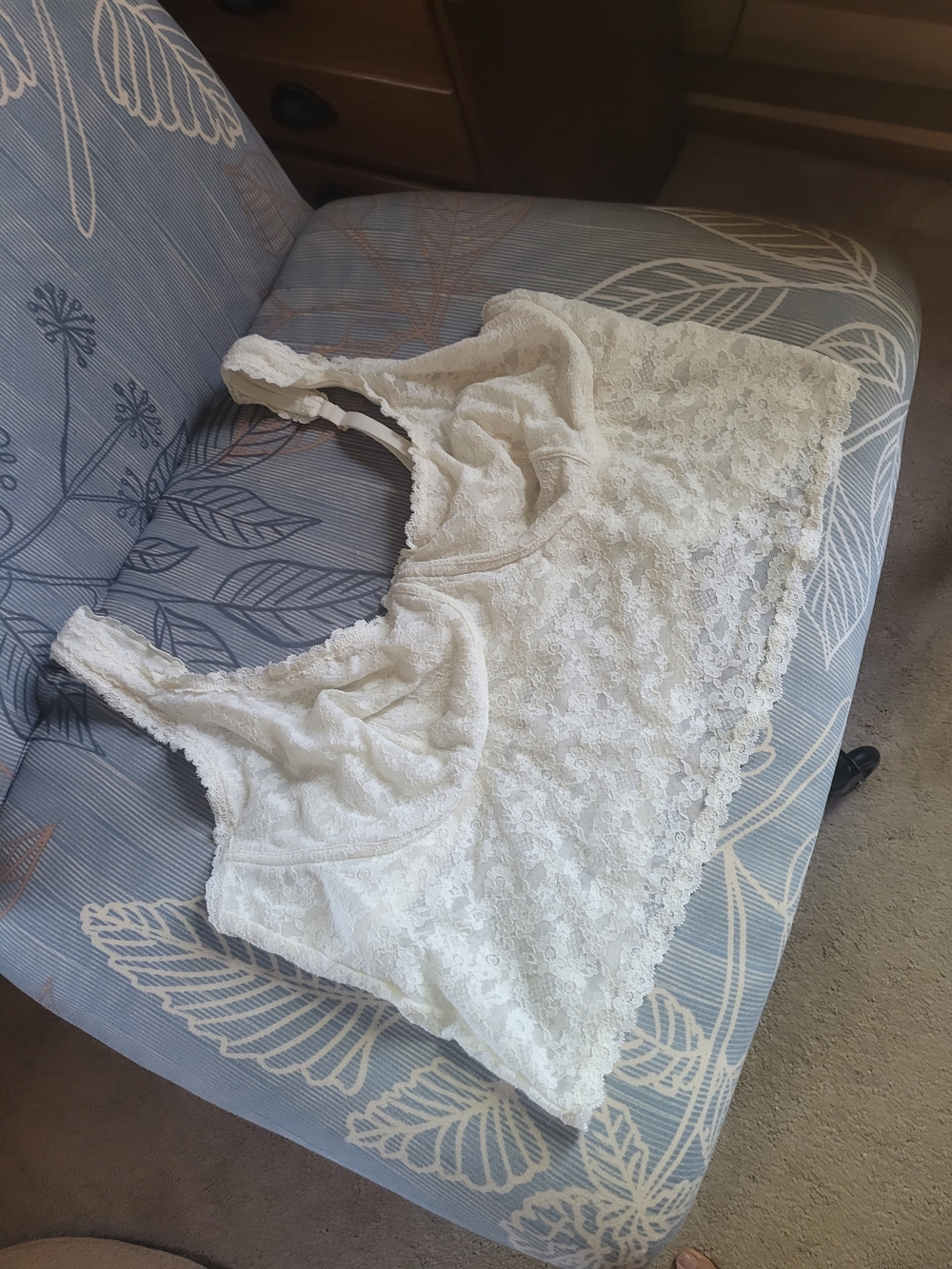 3 aerie Lace Bralettes- White, Navy And Black